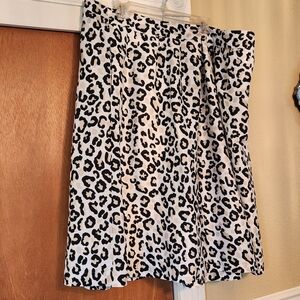 Leopard animal Print Skirt - Black and White & beige Crown & Ivy 20w